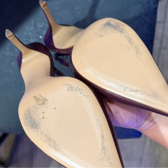 Mango Burgundy Slingback Heels - Picture 2 of 5